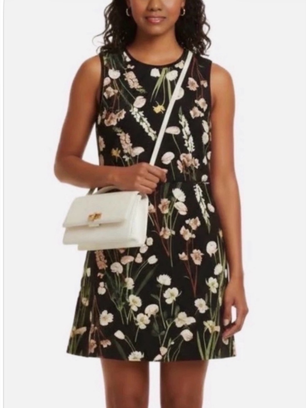 Victoria Beckham for Target Black Floral Mini Dress Elegant Classy Chic Feminine